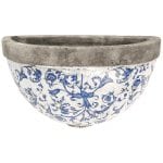 Ceramic Wall Planter - Blue/White