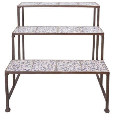 explosie Beenmerg onderschrift Ceramic Etagere – Blue/White – Esschert Design USA