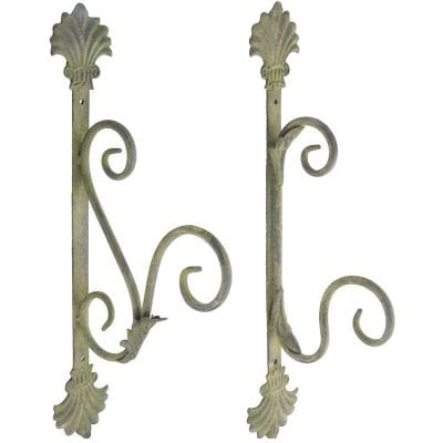 Aged Metal Hook, Green, 2 Asst. Styles