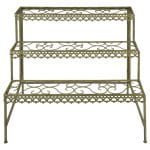 Aged Metal Etagere, Green