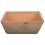 Aged Terra Cotta Square Pot