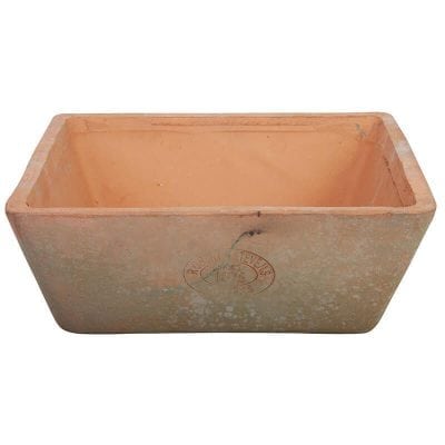 Aged Terra Cotta Square Pot