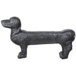 Dachshund Bench, Fiberstone, Black