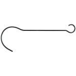 Double Hook Hanger, Iron, Black