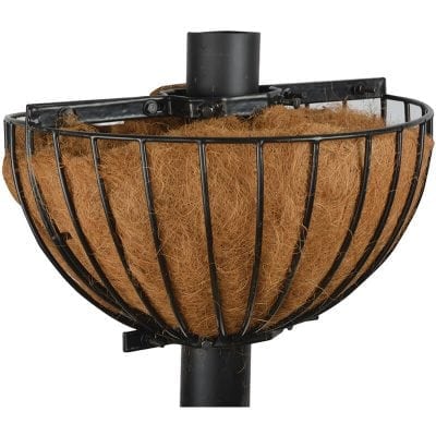 2 Pc Pole Basket, Iron, Black