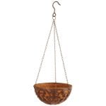 Cast Iron Hanging Basket w/Liner dia. 10"