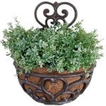 Half-Round Wall Planter w/ Liner - Classic Style, Cast Iron