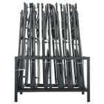 Corner Folding ?tag?re, Iron, Black - Image 2