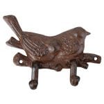 Bird Silhouette Double Hook - Cast Iron
