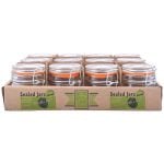 Flip Top Glass Jar Set, 12 pcs - Small