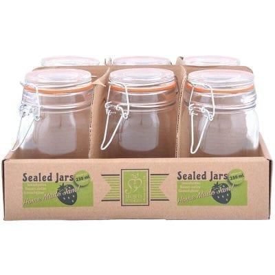 Flip-top Jar Set of 6 Pcs, Glass - Large