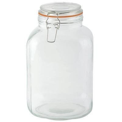 Flip-Top Jar, 3 L - Clear Glass