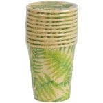 Set of 10 Disposable Palm Leaf Design Paper Cups - Large - Image 2