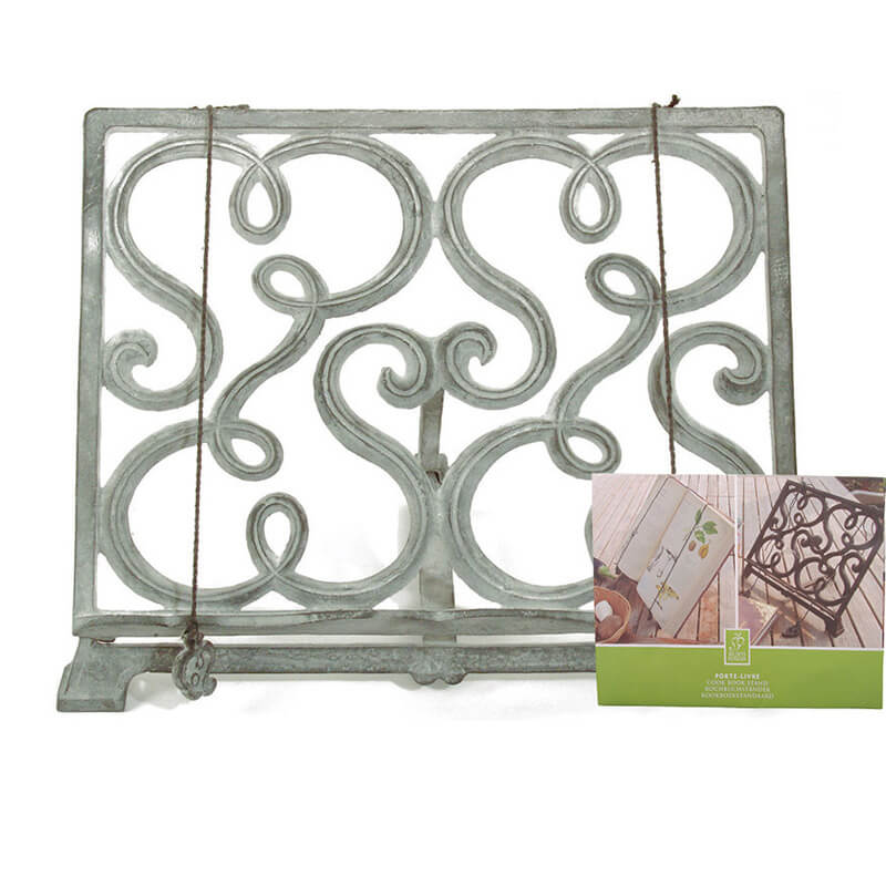 Cast Iron Cookbook Stand - Esschert Design USA