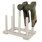 Boot Rack - White - Painted Pine Wood