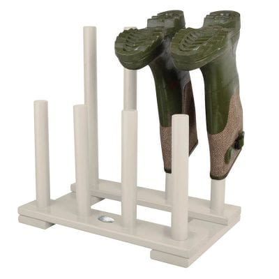 Boot Rack - White - Painted Pine Wood
