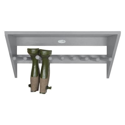 Wall Boot Rack - Gray - Painted Pine Wood