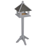 Bird Feeder - Gray - Painted Pine Wood