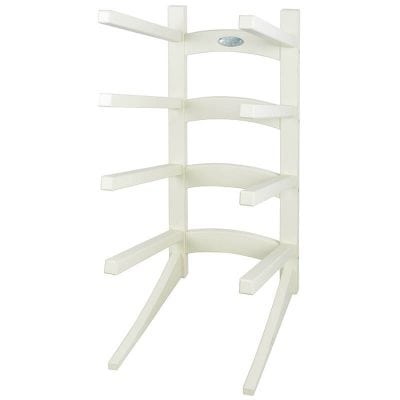 Country Folklore Boot Rack, Wood, White