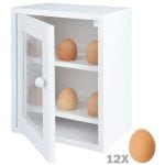 Egg Cabinet, Wood, White - Image 6