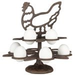Egg Holder, Cast Iron, Antique Brown