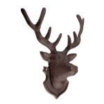 Deer Wall Decor, Cast Iron, Antique Brown