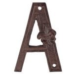 Cast Iron Fluer De Lis Address Letters A