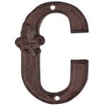 Cast Iron Fluer De Lis Address Letters C
