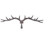 Antler Hook, Cast Iron, Antique Brown - Large
