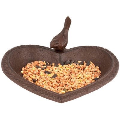 Birdbath Heart Shape Cast Iron