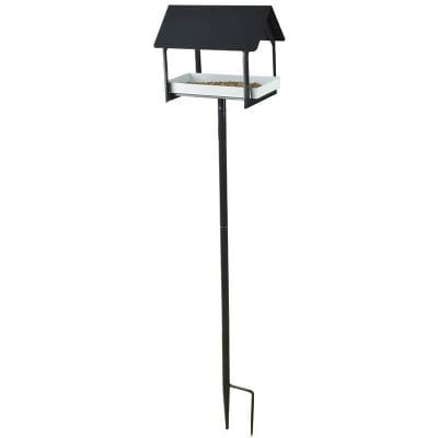 Anthracite Bird Table on Stick, Black
