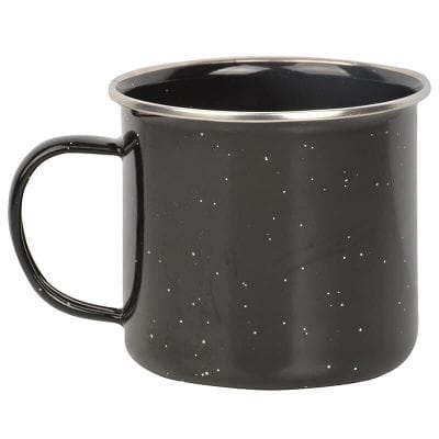 Enamel Mug, Carbon Steel, Black