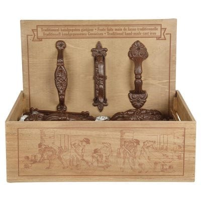 HW09 Display - Door Handles, Cast Iron Antique Brown Finish