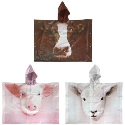 Children's Farm Animals Poncho, 3 Asst. Styles