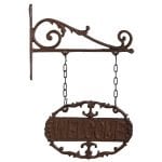 Wall Bracket/Welcome Sign-Cast Iron Antique Brown Finish