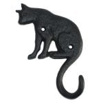Cat - Single Hook - Cast Iron Antique Brown Finish