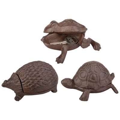 House Key Hider - 3 Asst. Style - Cast Iron Antique Brown Finish