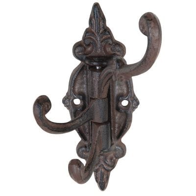 Swinging Hook - Cast Iron Antique Brown Finish