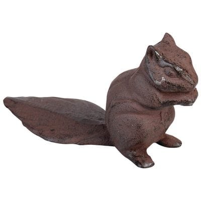 Squirrel Door Stop - Cast Iron Antique Brown Finish