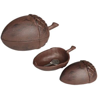 Acorn Key Keeper - Cast Iron Antique Brown Finish