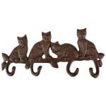 Cat Hooks - Cast Iron Antique Brown Finish