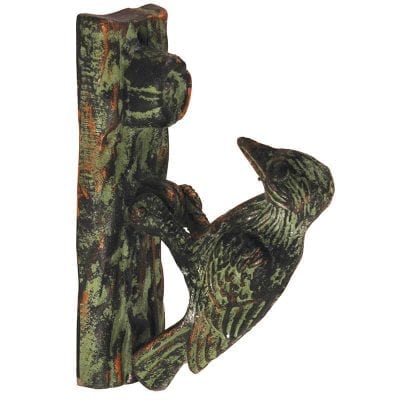 Door Knocker - Woodpecker Green Patina Finish