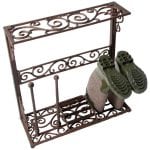 Boot Rack w/ Scraper - Holds 2 Pair - Cast Iron