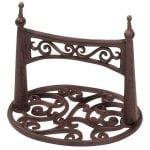 Boot Scraper Ellipse - Cast Iron Antique Brown Finish