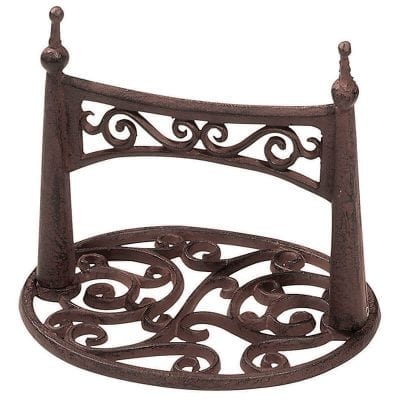 Boot Scraper Ellipse - Cast Iron Antique Brown Finish