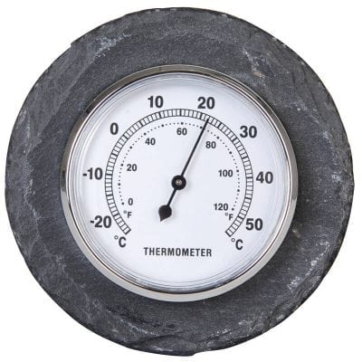 Slate Thermometer Round