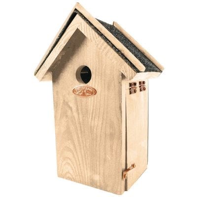 Antique Wash Blue Tit House - Asphalt Roof