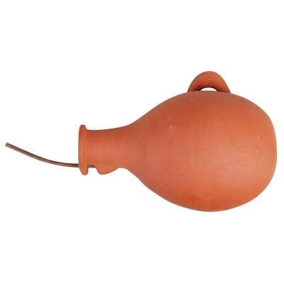 Bird Pot Bottle Terra Cotta Blue Tit
