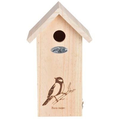 Birdhouse with Great Tit Line Drawing