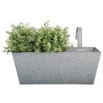 Old Zinc Rectangular Balcony Flower Planter